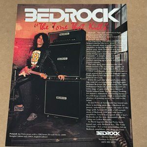 Joe Perry of Aerosmith - BEDROCK Amps - Print Advertisement